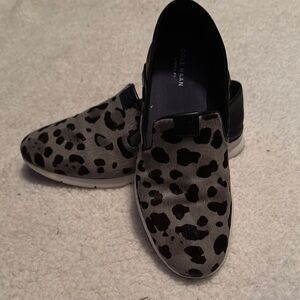 Cole Haan Black and Gray Slip-On Flats